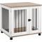 Show in main carousel: jansno Dog Crate End Table with Lockable Door, Walnut Brown slide 1 of 6