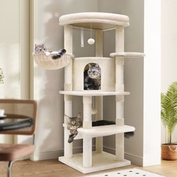 Globlazer 51-in Curved Series Modern Cat Tower, Beige