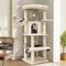 Show in main carousel: Globlazer 51-in Curved Series Modern Cat Tower, Beige slide 1 of 8