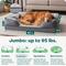 Show in main carousel: FurHaven Velvet Waves Perfect Comfort Cooling Gel Bolster Cat & Dog Bed with Removable Cover, Granite Gray, Jumbo slide 3 of 10