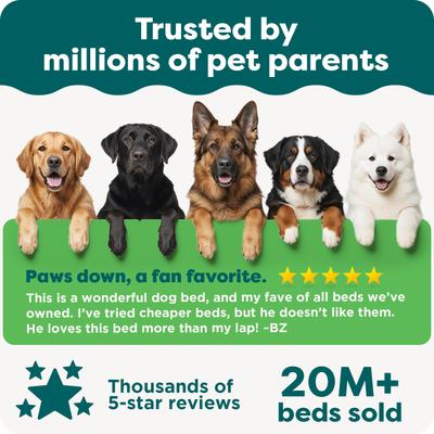 Show full view: FurHaven Deluxe Oxford Orthopedic Indoor/Outdoor Dog & Cat Bed with Removable Cover, Large, Stone Grey slide 9 of 11