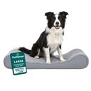 FurHaven Ultra Plush Luxe Lounger Orthopedic Cat & Dog Bed with Removable Cover, Gray, Large