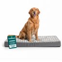 FurHaven NAP Ultra Plush Orthopedic Deluxe Cat & Dog Bed with Removable Cover, Gray, Jumbo