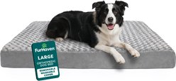 FurHaven NAP Ultra Plush Orthopedic Deluxe Cat & Dog Bed with Removable Cover, Gray, Large
