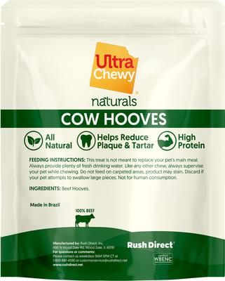 Show full view: Ultra Chewy Naturals Hoof Beef Chew Dog Treats, 4 count slide 3 of 6