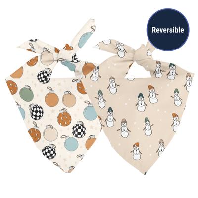 Show full view: Dog Bandana Co. Snowmen & Ornaments Tie On Dog Bandana, Beige, Small slide 4 of 4