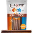 Jack & Pup Odor-Free 6-in Thick Beef Bully Sticks, 5 count