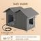 Show in main carousel: Bedsure Heated Extra-Wide Waterproof Outdoor Cat House, Grey, 22.5 x 12.5 x 13.25-in slide 6 of 8