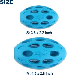 allforpaws Meta Ball Wiggle Holey Roller Dog Chew Toy, Blue, Small slide 2 of 9