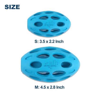 Show full view: allforpaws Meta Ball Wiggle Holey Roller Dog Chew Toy, Blue, Small slide 9 of 10