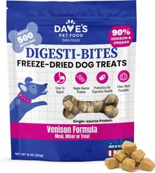 Dave's Pet Food Digesti-Bites Venison & Organ Meat High Protein Adult Freeze-Dried Dog Treats, 10-oz bag
