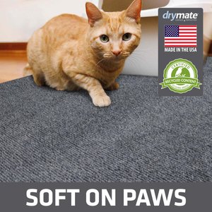 Drymate Jumbo Ridged Cat Litter Trapping Mat, Grey, 36-in x 47-in