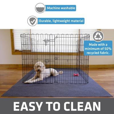 Show full view: Drymate Dog Playpen Mat, Washable Puppy Training Pee Pad, Charcoal, 60-in x 74-in slide 4 of 10