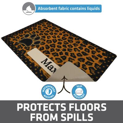 Show full view: Drymate Leopard Personalized Dog & Cat Placemat, Tan slide 2 of 4