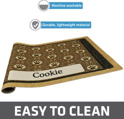 Drymate Paw Braid Personalized Dog & Cat Placemat, Brown, Large slide 2 of 4