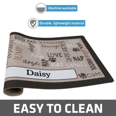 Show full view: Drymate Linen Personalized Dog & Cat Placemat, Tan, Small slide 3 of 8