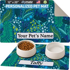 Drymate Lulu Green Personalized Dog & Cat Placemat