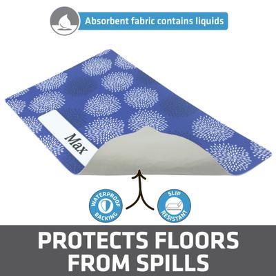 Show full view: Drymate Good Medicine Personalized Dog & Cat Placemat, Blue slide 2 of 4