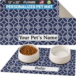 Drymate Personalized Dog & Cat Placemat, Indigo