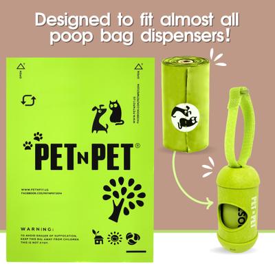 Show full view: PET N PET Plant-based Dog Poop Bags, 120 count slide 3 of 10