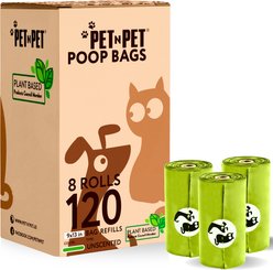 PET N PET Plant-based Dog Poop Bags, 120 count