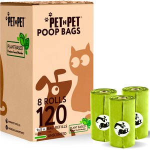 PET N PET Plant-based Dog Poop Bags, 120 count