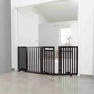 TRIXIE Wooden Dog Gate, Espresso Brown, 31.5-in