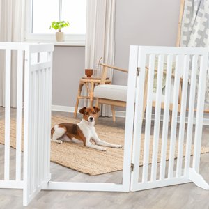 TRIXIE Wooden Dog Gate, 63-in, White