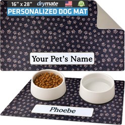 Drymate Paw Path Personalized Dog & Cat Placemat, Large