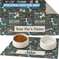 Drymate Green Best Friend Personalized Dog Placemat, Small