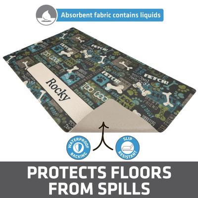 Show full view: Drymate Green Best Friend Personalized Dog Placemat, Large slide 2 of 5