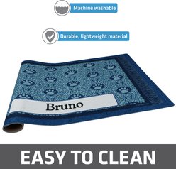 Drymate Paw Braid Personalized Dog & Cat Placemat, Blue, Large slide 2 of 4