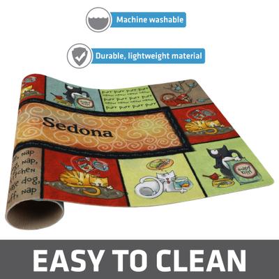 Show full view: Drymate Kitty Chaos Personalized Cat Placemat  slide 4 of 5