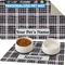 Show in main carousel: Drymate Black Paw Plaid Personalized Dog & Cat Placemat, Small slide 1 of 4