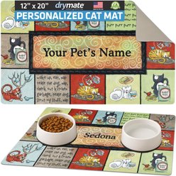 Drymate Kitty Chaos Personalized Cat Placemat 