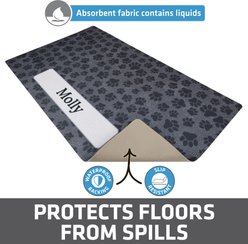 Drymate Paw Dots Personalized Dog & Cat Placemat, Large slide 2 of 6