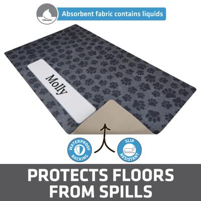 Show full view: Drymate Paw Dots Personalized Dog & Cat Placemat, Large slide 2 of 9