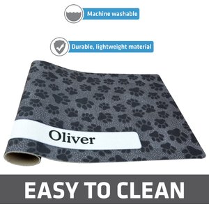 Drymate Paw Dots Personalized Dog & Cat Placemat, Small