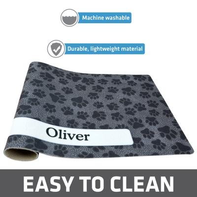 Show full view: Drymate Paw Dots Personalized Dog & Cat Placemat, Small slide 3 of 9