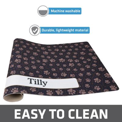 Show full view: Drymate Paw Path Personalized Dog & Cat Placemat, Small slide 3 of 4