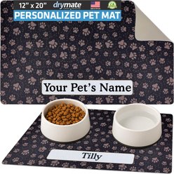 Drymate Paw Path Personalized Dog & Cat Placemat, Small
