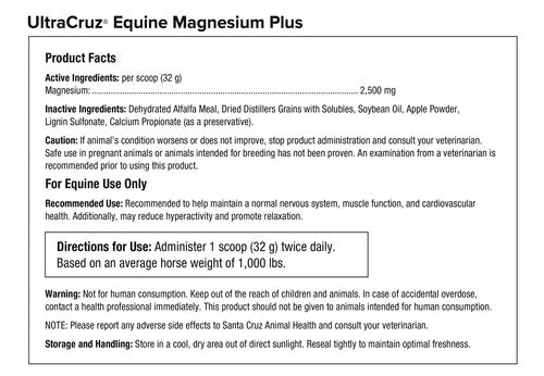 Show full view: UltraCruz Equine Magnesium Plus Pellet Horse Supplement, 20-lb bag slide 4 of 5