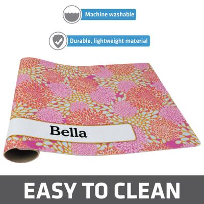 Show full view: Drymate Rejuvenation Pink Flowers Personalized Dog & Cat Placemat slide 3 of 4