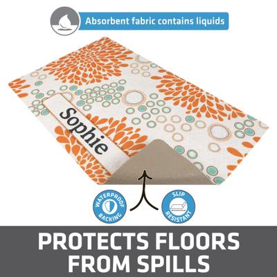 Show full view: Drymate Rejuvenation Personalized Dog & Cat Placemat, Orange & Turquoise slide 2 of 8