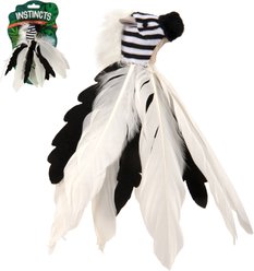 SmartyKat Instincts Zingy Zebra Feathered Toss & Chase with HappyNip Silvervine & Catnip Cat Toy