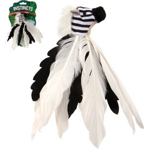SmartyKat Instincts Zingy Zebra Feathered Toss & Chase with HappyNip Silvervine & Catnip Cat Toy