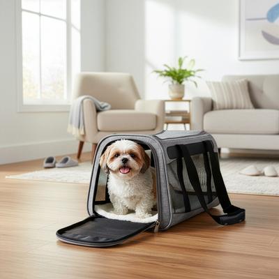 Show full view: Sherpa Element Airline Approved Dog & Cat Carrier, Medium, Gray slide 6 of 7