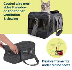 Sherpa Original Deluxe Airline-Approved Dog & Cat Carrier Bag, Charcoal, Large slide 2 of 6