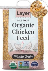 Mile Four Organic 16% Protein Whole Grain Layer Chicken & Duck Feed, 23-lb bag slide 1 of 9