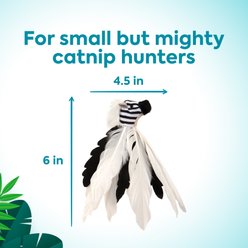 SmartyKat Instincts Zingy Zebra Feathered Toss & Chase with HappyNip Silvervine & Catnip Cat Toy slide 2 of 8